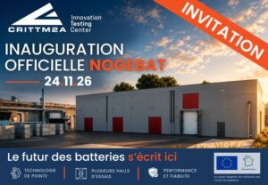 Nouvelle infrastructure NOGEBAT dédiée aux essais batteries du CRITT M2A à Bruay-la-Buissière.